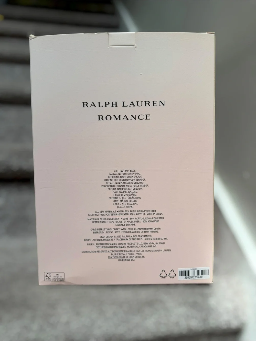 Ralph Lauren Romance Bear Plush Teddy Pink RL Sweater New in Box Limited Edition